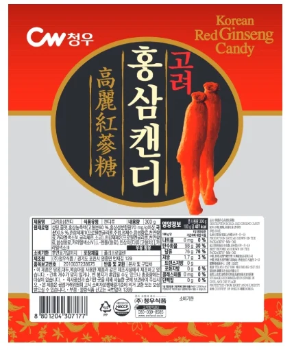 CW Korean Red Ginseng Candy 300g 2packs