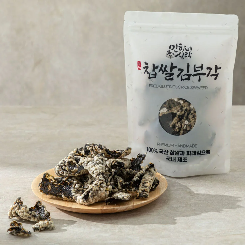 Handmade Fied Glutinous Rice Seaweed Crisps Bugak 50g 3packs