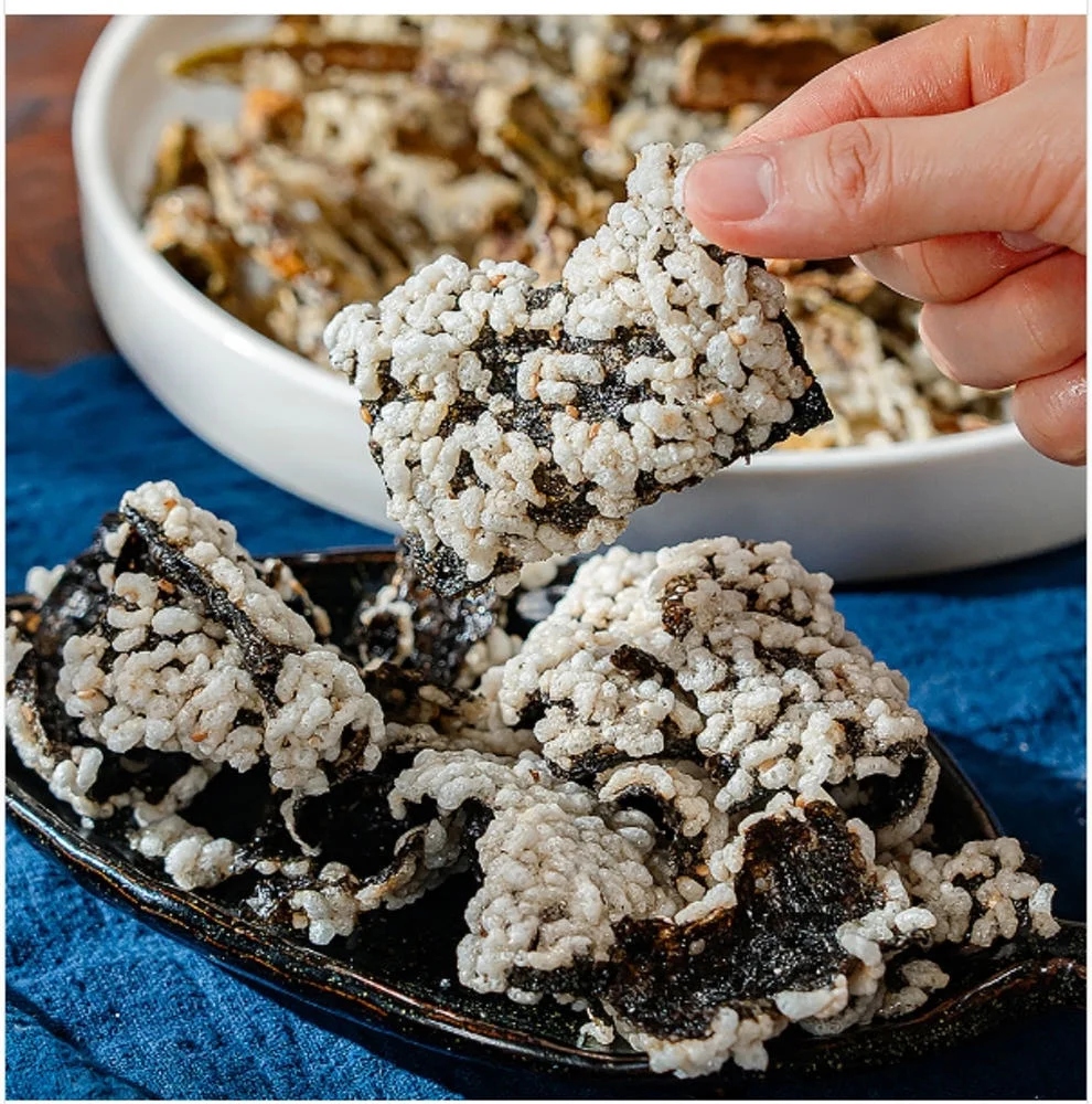 Handmade Fied Glutinous Rice Seaweed Crisps Bugak 50g 3packs