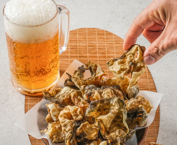 Handmade Fried Fish Skin Crisps Bugak 80g 1pack
