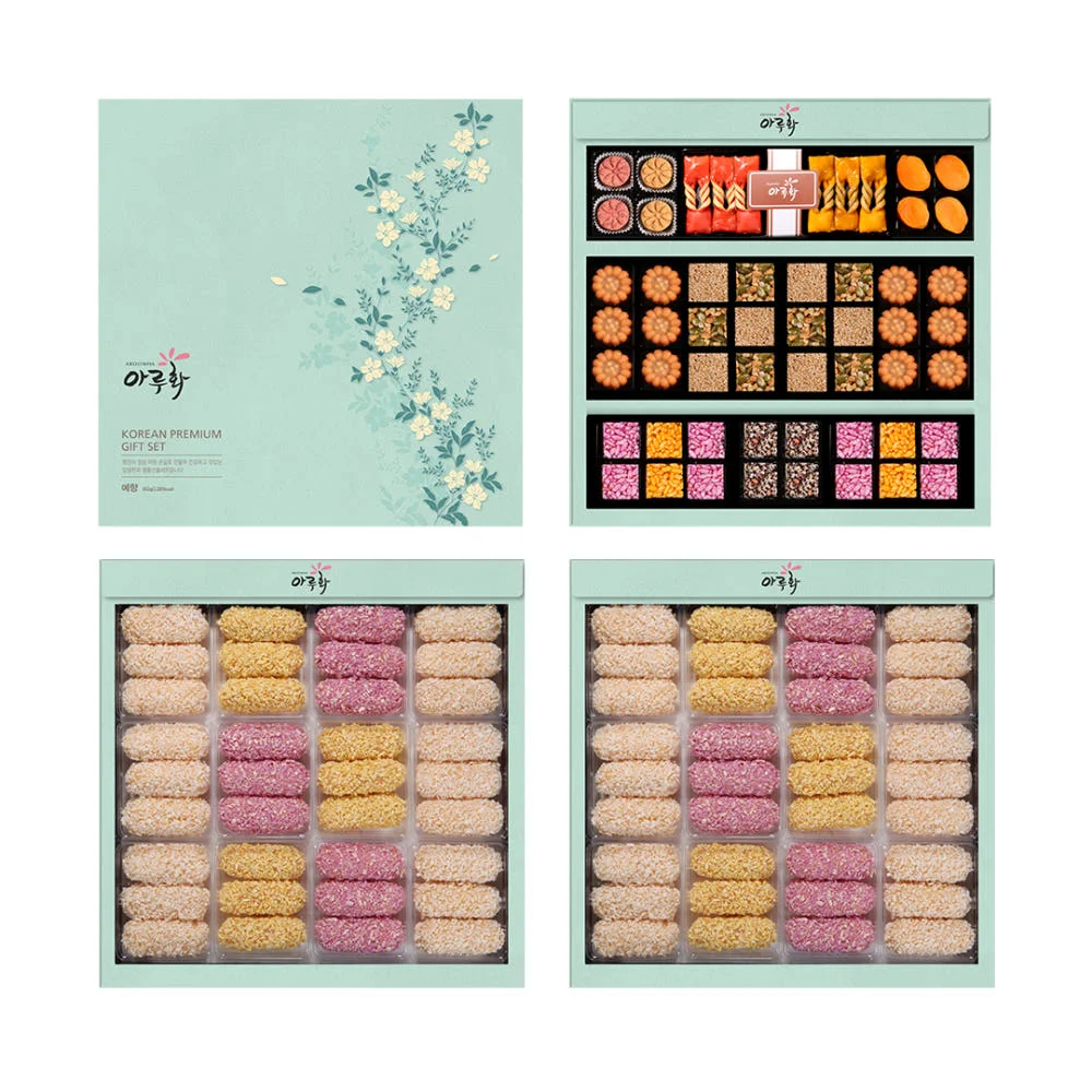 Damyang Hangwa Aruhwa Yehyang 3-Tier Traditional Korean Gift Set 852g 1box