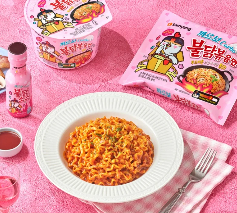 Samyang Cream Carbo Buldak Bokkeum Myeon Ramen 130g 4packs