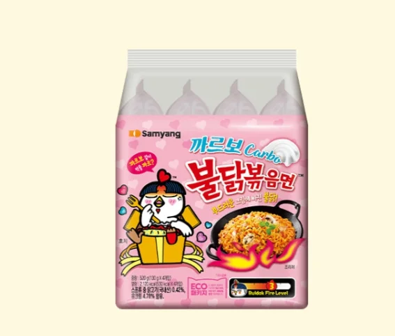 Samyang Cream Carbo Buldak Bokkeum Myeon Ramen 130g 4packs