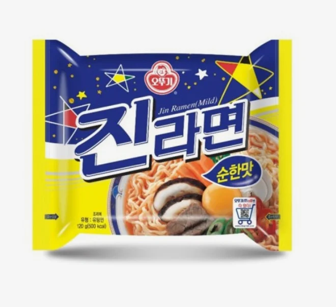 OTTOGI Jin Ramen Mild Flavor 120g 5packs