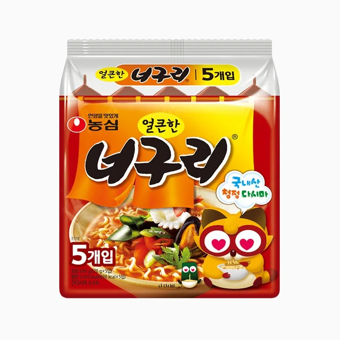 Nongshim Neoguri Spicy Seafood Flavor Udon Style 120g 5packs