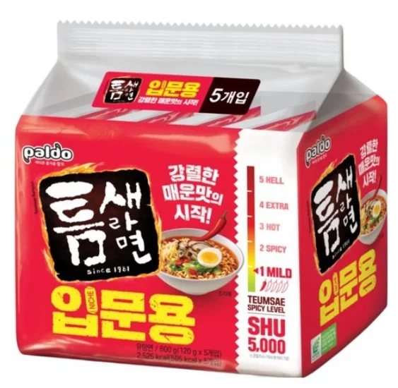 Paldo Teumsae Ranyun Ramen for Beginners 120g 5packs