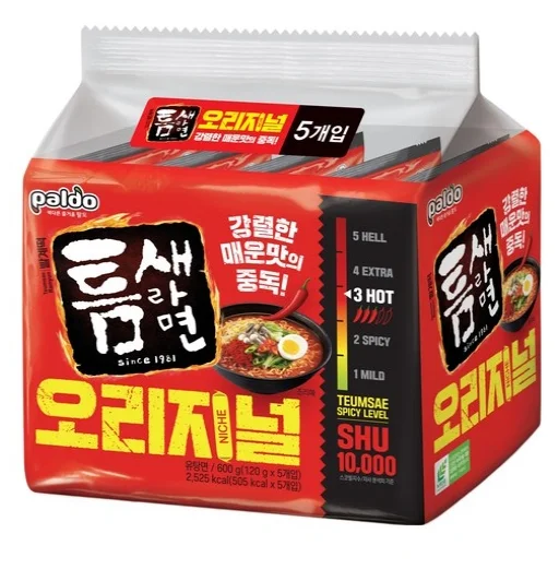 Paldo Teumsae Ramyun ramen original 120g 5packs